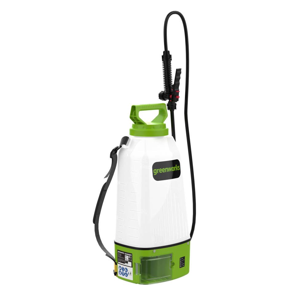 картинка Опрыскиватель аккумуляторный Greenworks BPS2410, 24V, 10 л, без АКБ и ЗУ картинка Опрыскиватель аккумуляторный Greenworks BPS2410, 24V, 10 л, без АКБ и ЗУ