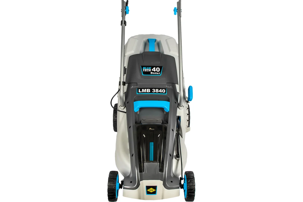 картинка Аккумуляторная газонокосилка DDE BlueTech LMB 3840 ширина 38 см, высота 25 - 75, сборник, без ЗУ и АКБ 909-297 картинка Аккумуляторная газонокосилка DDE BlueTech LMB 3840 ширина 38 см, высота 25 - 75, сборник, без ЗУ и АКБ 909-297