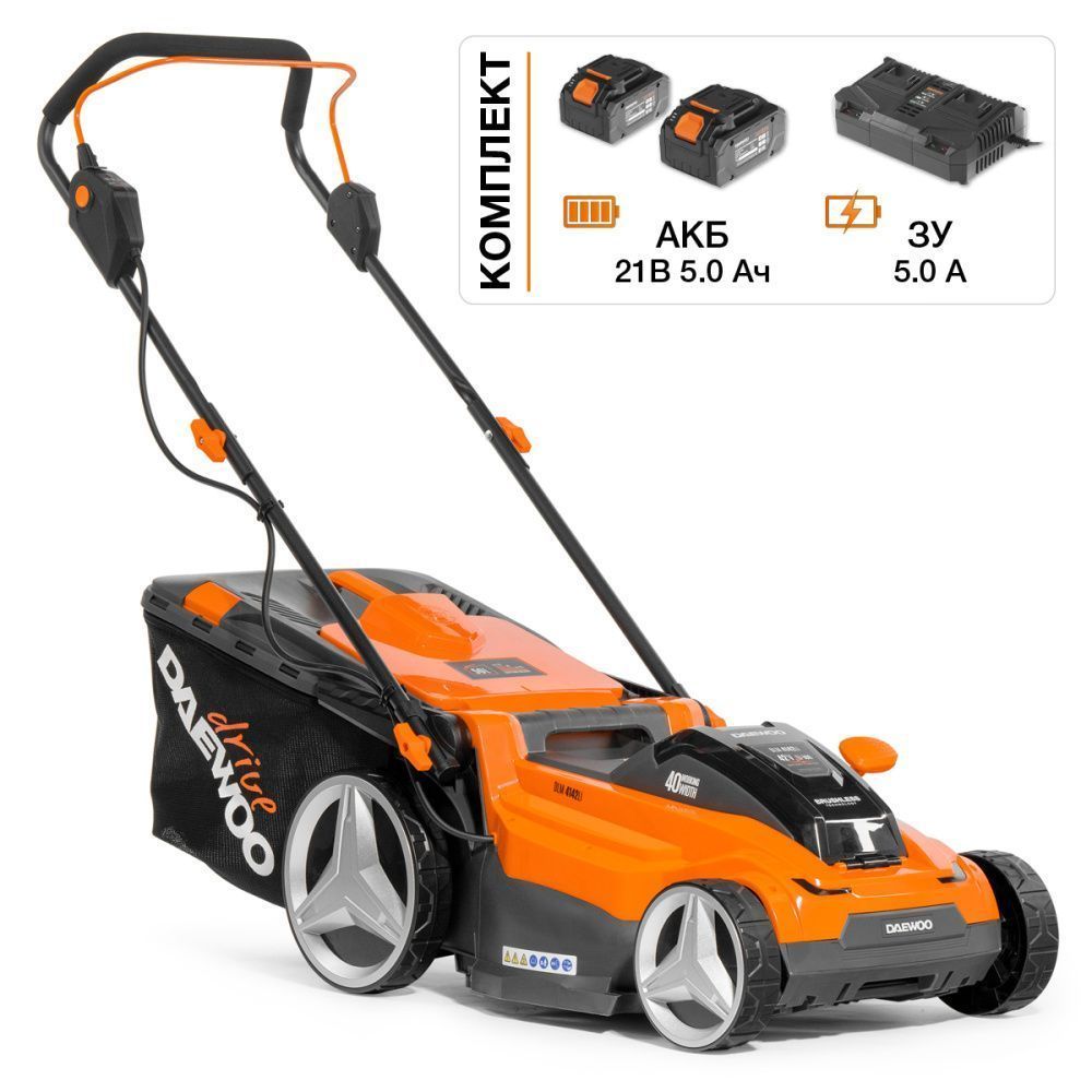 Аккумуляторная газонокосилка DAEWOO DLM 4142Li SET Аккумуляторная газонокосилка DAEWOO DLM 4142Li SET