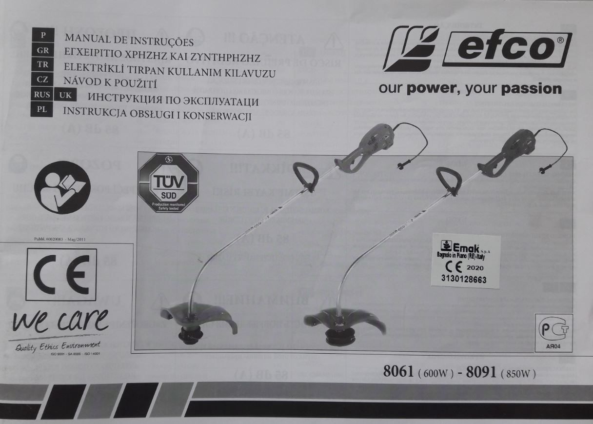 картинка Мотокоса электрическая Efco 8061 E