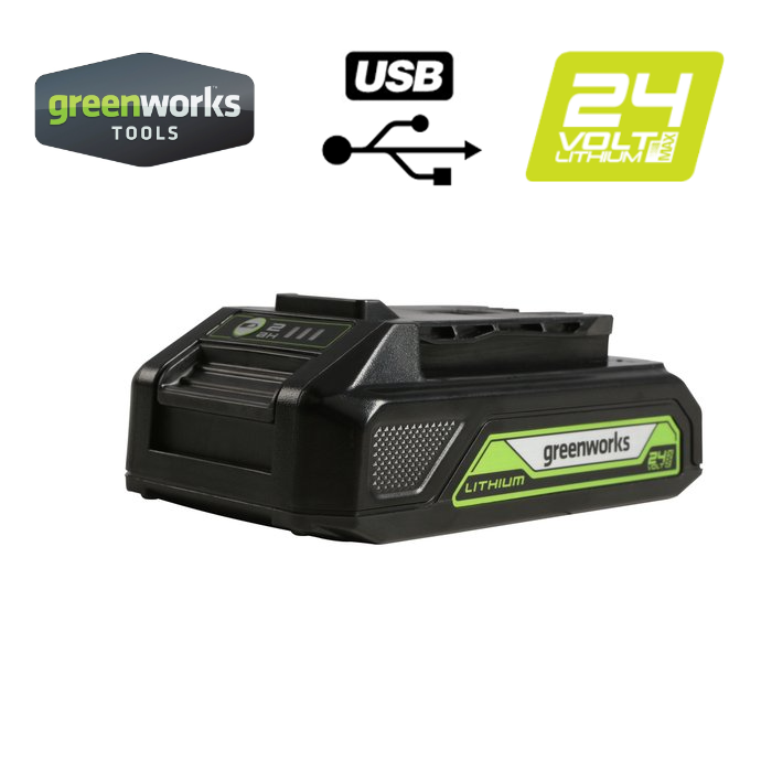картинка Аккумулятор с USB разъемом Greenworks G24USB2 24V 2 Ач