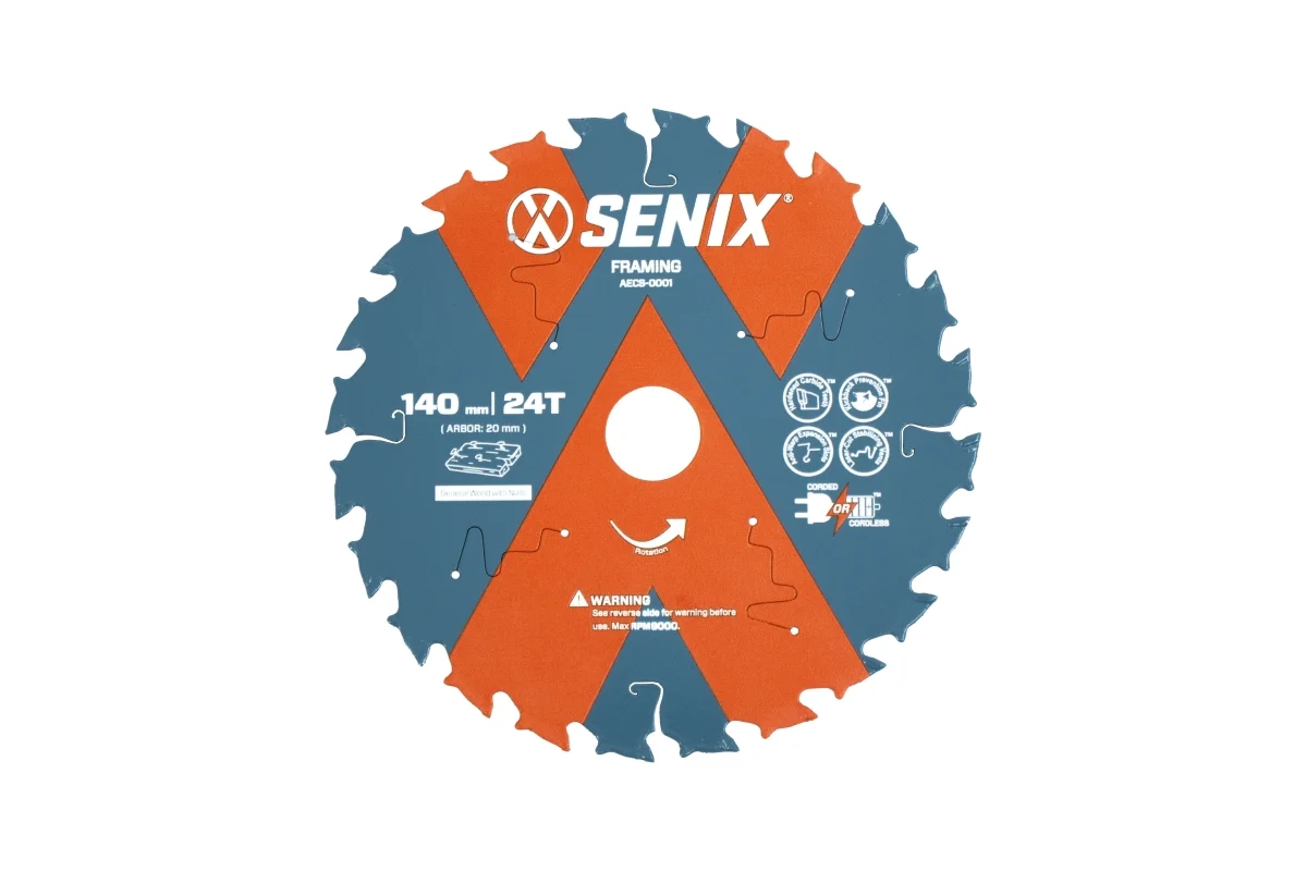 Диск пильный по дереву 140х20 мм, 24Т SENIX AECS-0001