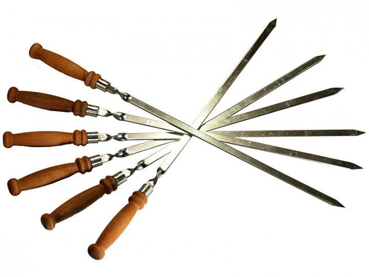 картинка Шампур с деревянной ручкой для люля-кебаб 62х15 см