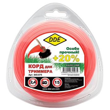 картинка Корд триммерный DDE Hard line (круг армированный, диаметр 2,4 мм, длина 15 м)
