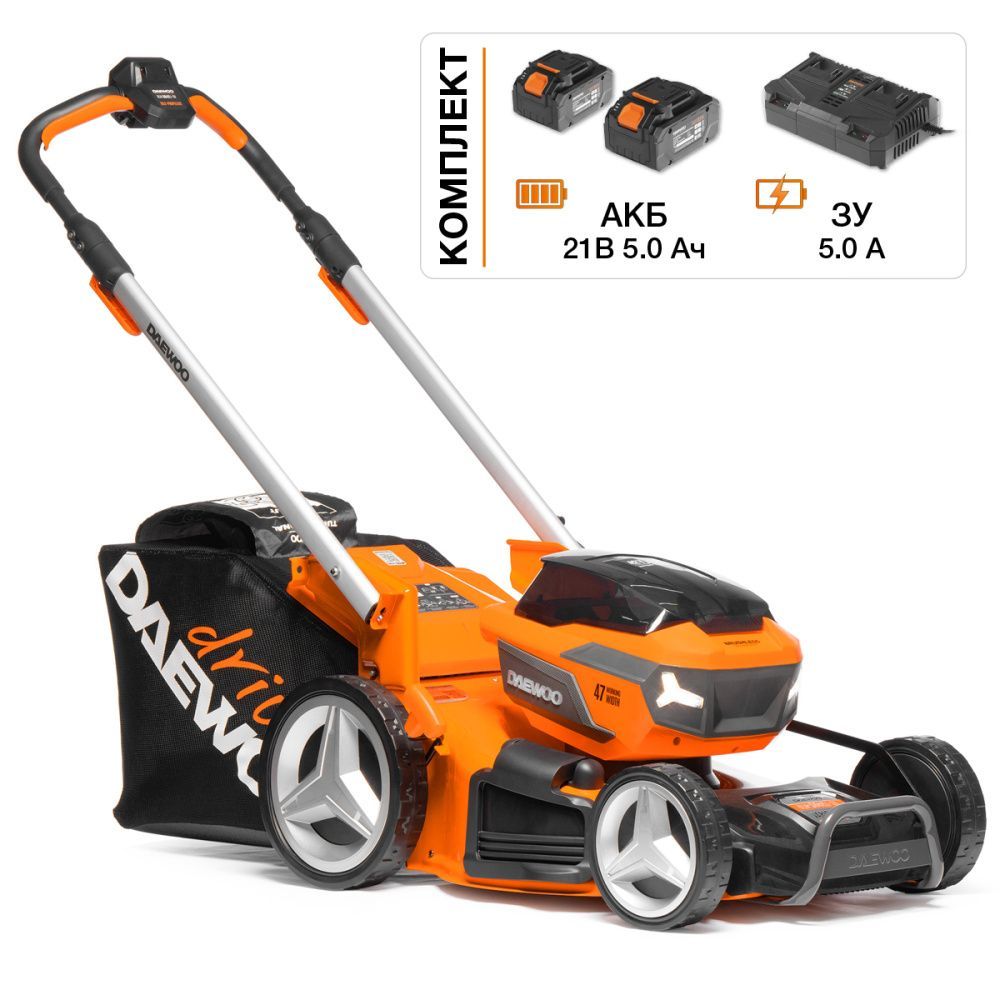 картинка Аккумуляторная газонокосилка DAEWOO DLM 5042Li-SV SET картинка Аккумуляторная газонокосилка DAEWOO DLM 5042Li-SV SET