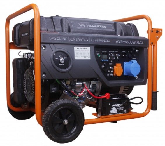 Генератор бензиновый VILLARTEC GG6300ЕВС, 5,0/5,5 кВт Генератор бензиновый VILLARTEC GG6300ЕВС, 5,0/5,5 кВт