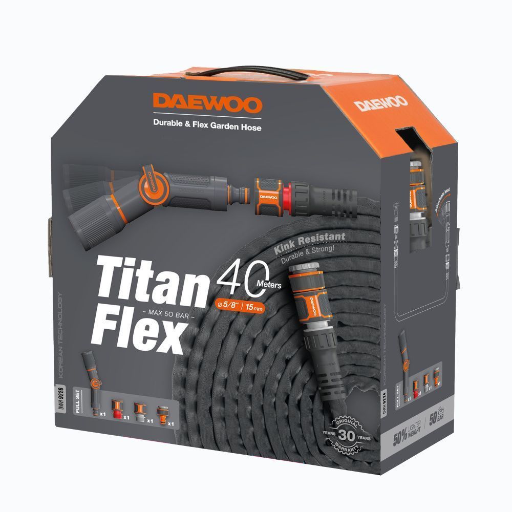 картинка Шланг DAEWOO TitanFlex 40 метров картинка Шланг DAEWOO TitanFlex 40 метров