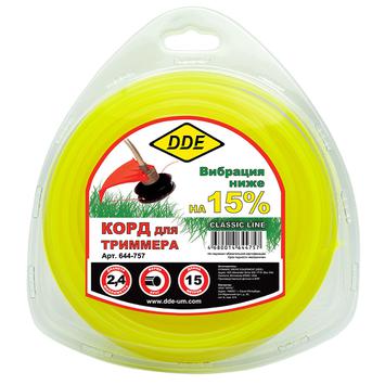 картинка Корд триммерный DDE Classic line (круг, диаметр 2,4 мм, длина 15 м)