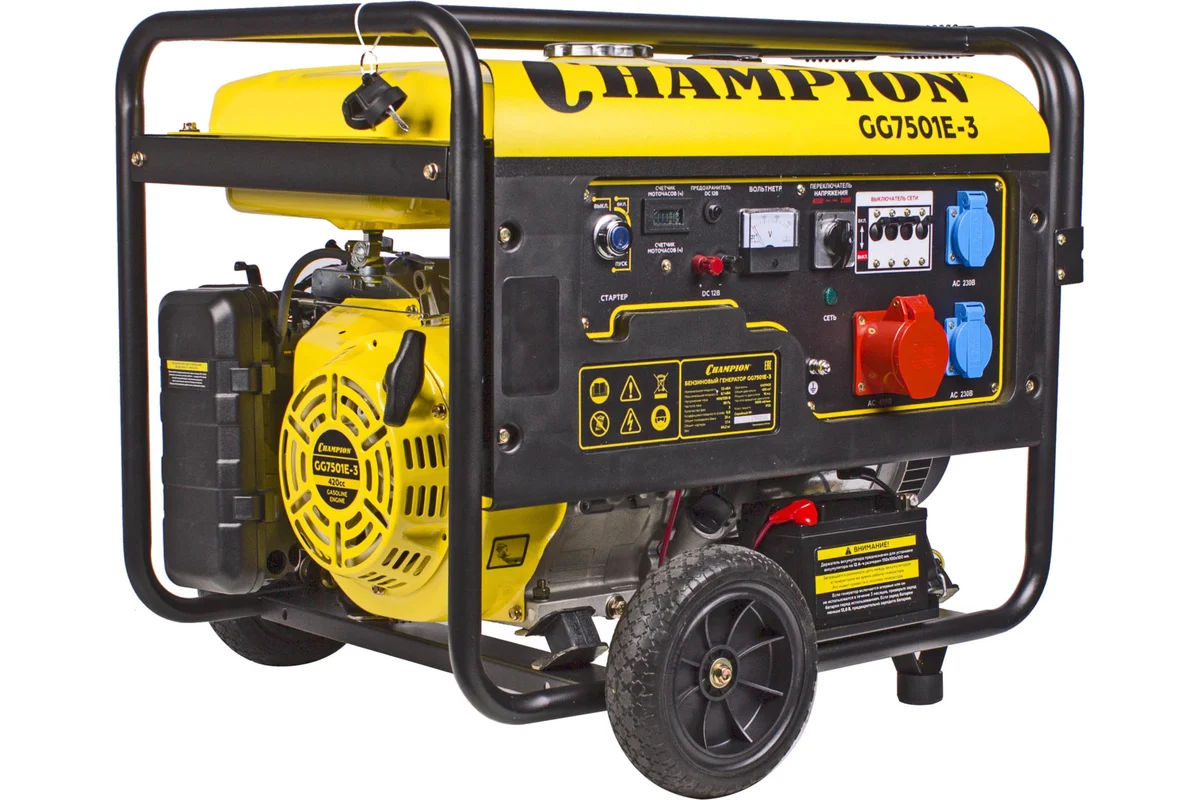 картинка Генератор CHAMPION GG7501E-3 картинка Генератор CHAMPION GG7501E-3
