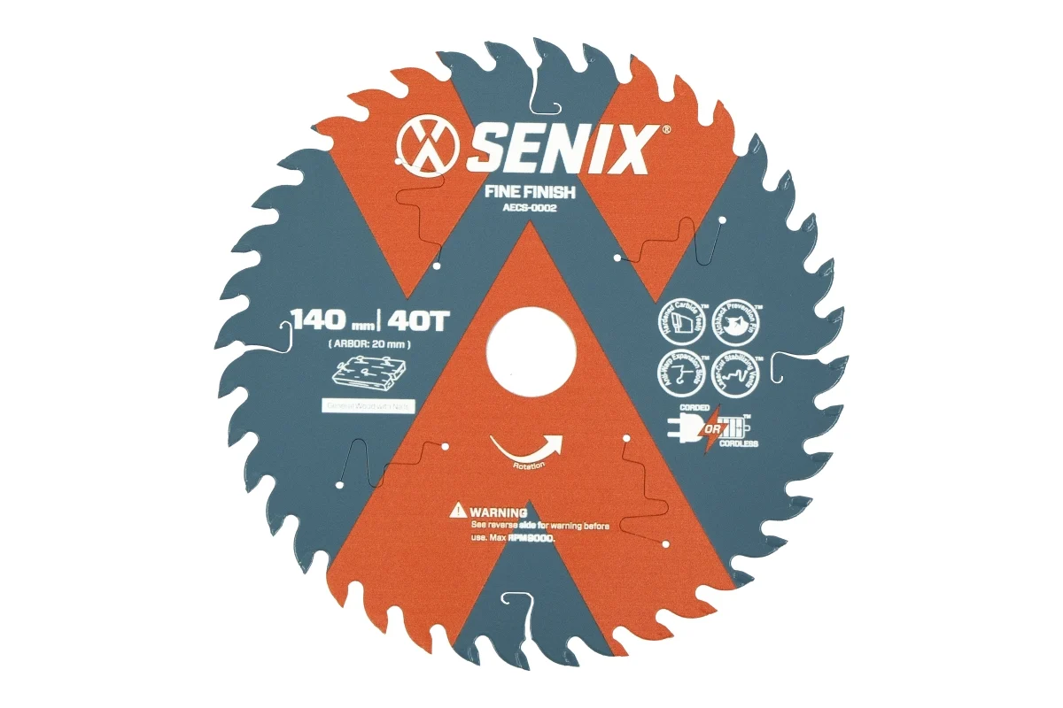 Диск пильный по дереву 140х20 мм, 40Т SENIX AECS-0002