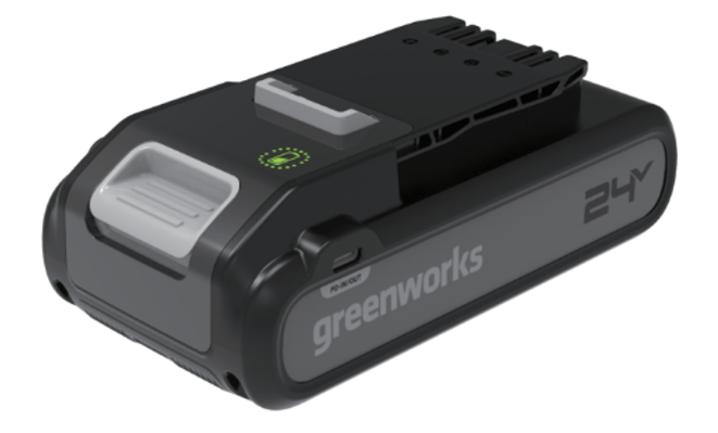 картинка Аккумулятор Greenworks Арт. 2940407, 24V, 4Ач, с двумя USB-C разъемами